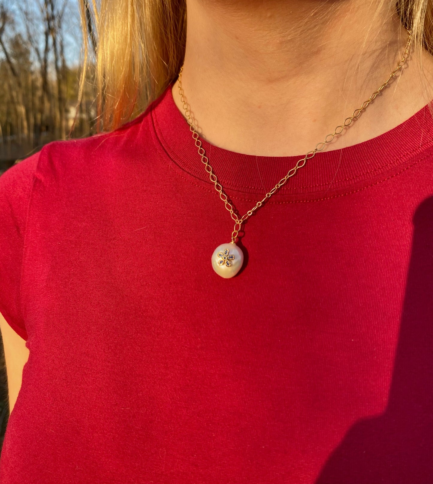 Pearl Charm Necklace